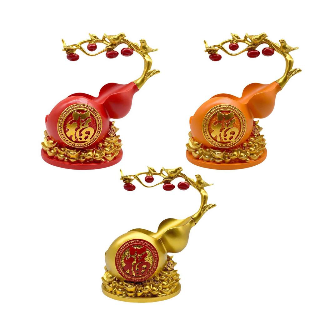 Gourd Statue Rack Decorative Creative Resin Home Decor Single Holder for Tabletop Bookshelf Office,