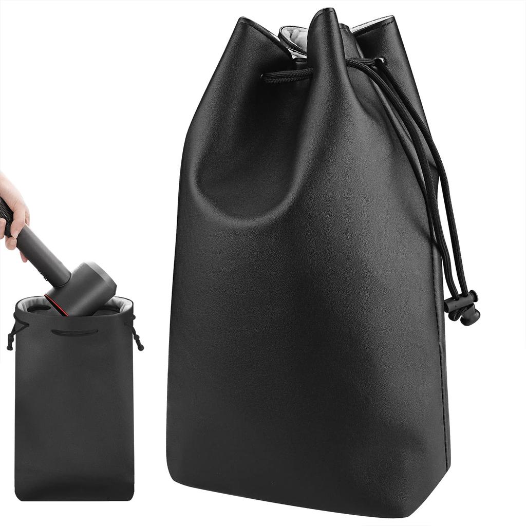 Linkidea Travel Bag Compatible with Dyson PU Leather Hair Dryer Styling Portable Storage Travel Hair Dryer Accessory Manager Airwrap, Tool, Gift,