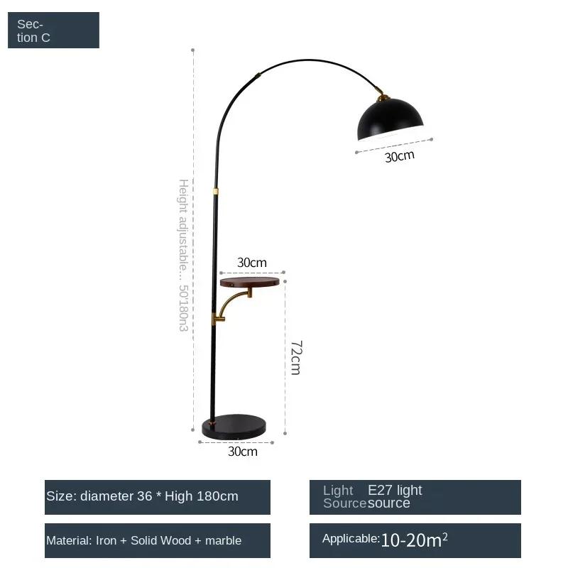 Modern Floor Lamp Nordic Standing Lights with Round Table Art Deco Fishing Lamp Living Room LED Sofa Floor Lights for Tea Table