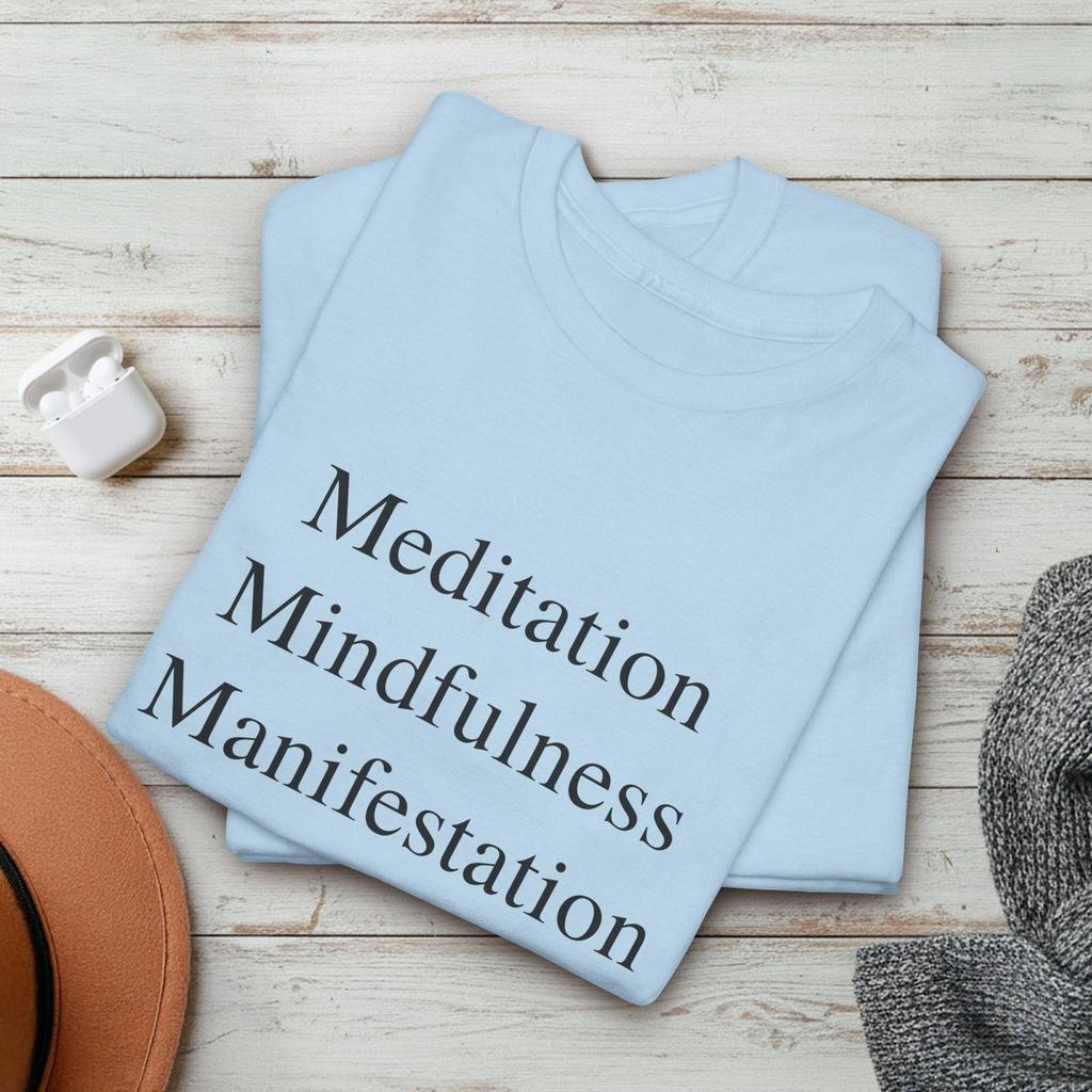 Meditation Mindfulness Manifestation and kids tshirt | Spiritual Growth Tee | Positive Energy Gift