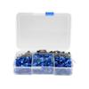 Motorcycle Bolts Aluminum 177 Pcs Motorcycle Screw Fairing Bolt Kit Universal for M5 M6 Yamaha Sport Bike (BLUE)