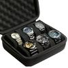 Portable Watch Storage Case Organizers Secure Zippered 6 Slot Box Pouch for Smartwatch Jewelry Small Items Accessories