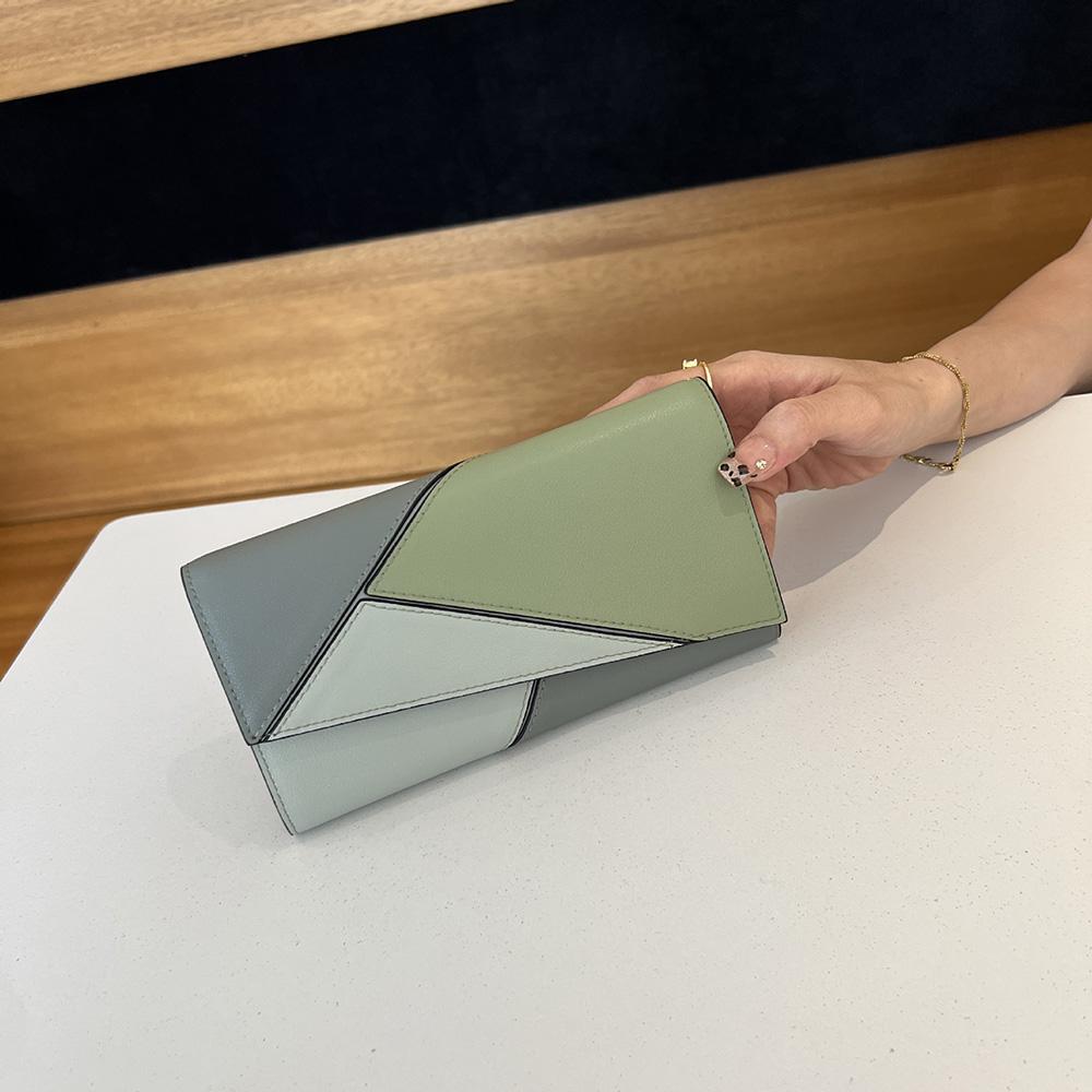 2025 Patchwork Genuine Leather Women Wallets High Quality First Layer of Cowhide Long Wallet Gorgeous Clutch Bags For Ladies Purse