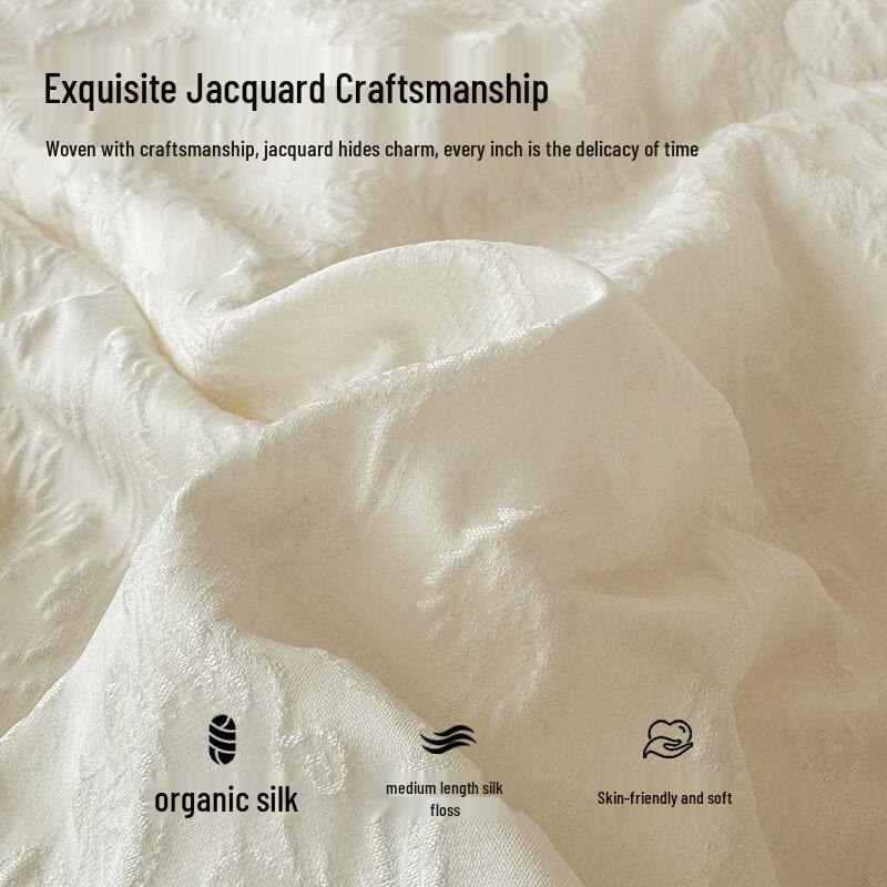 

Red Bean Class A 100% Tussah Silk Jacquard Summer Quilt 200cm*230cm