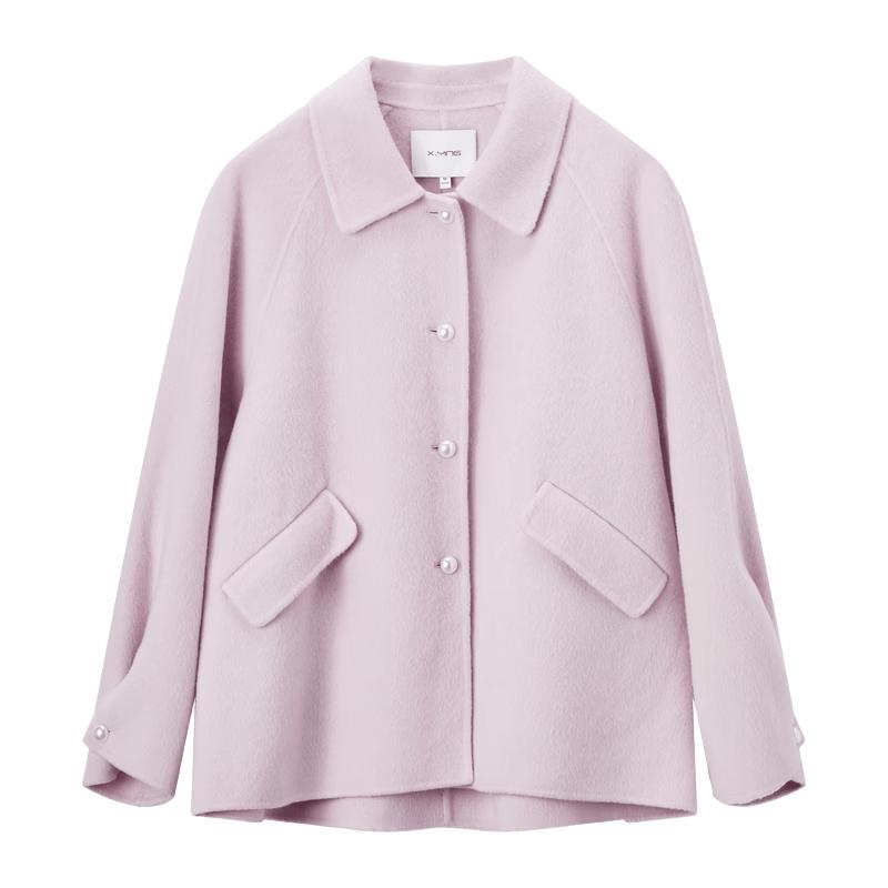 Xiangying 100% Wool Double-Sided Short Peacoat