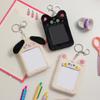 Photocard Holder Cartoon Multipurpose Plush Cute Dog Cat Kpop Idol Photo Sleeve Case ID Card Cover with Keychain Bag Pendant Decor for Students