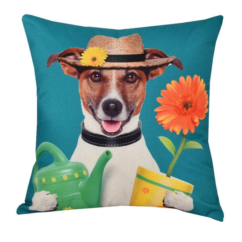 45x45cm Personalized Cartoon Animal Printed Sofa Cushion Cover Home Living Room Throw Pillowcase Decoration