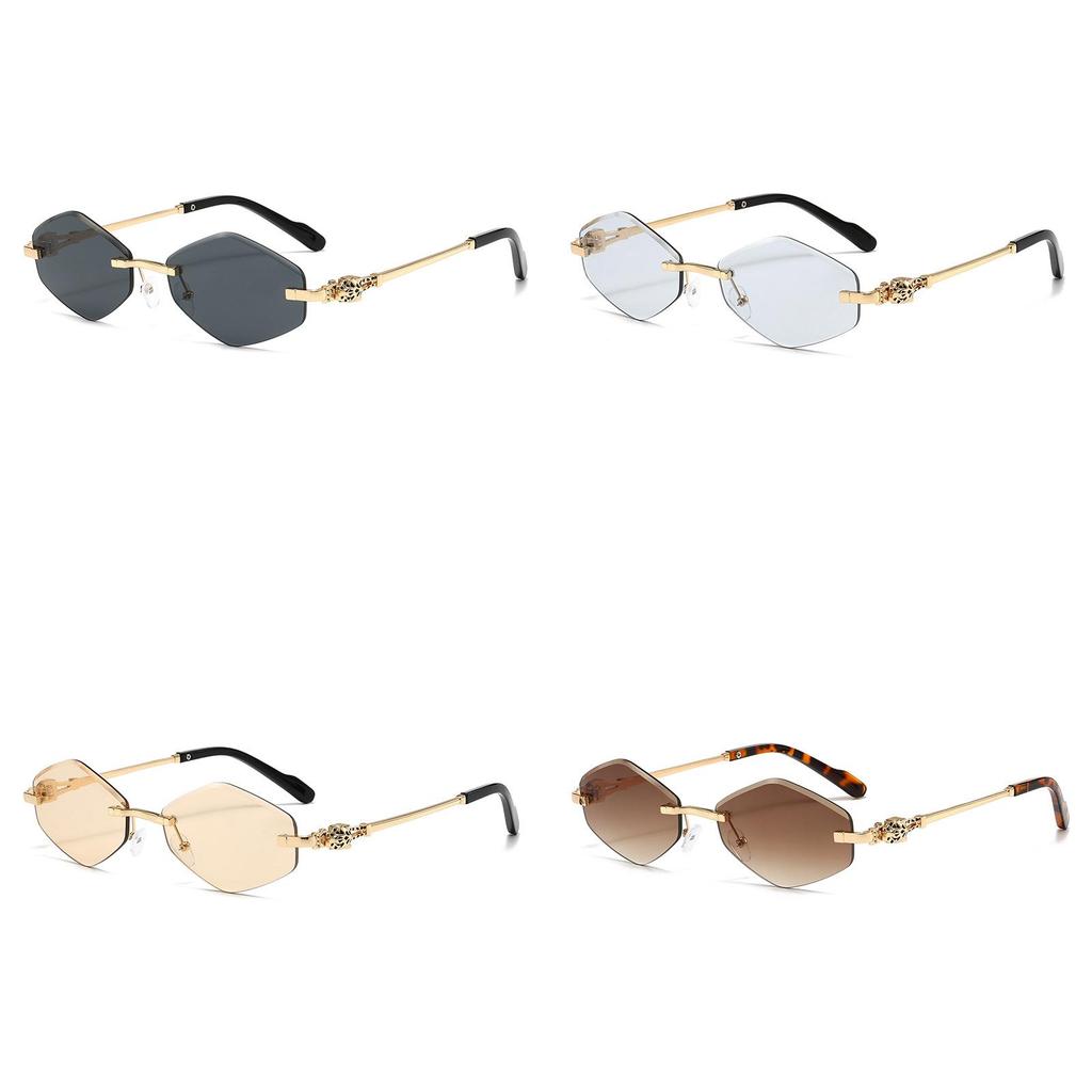 Geometric Hexagon Sunglasses For Men And Women Uv400 No Frame Fashion Outdoor Protection
