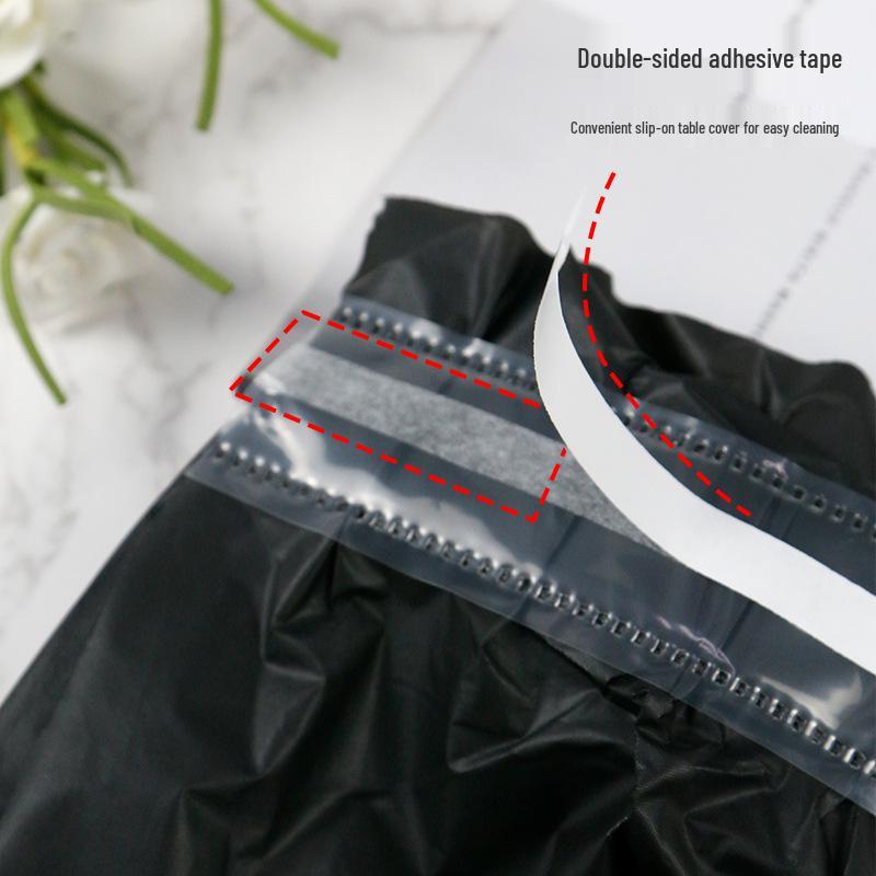 Colorful Thickened Waterproof Disposable Table Skirt Set for Birthdays, Parties, and Weddings