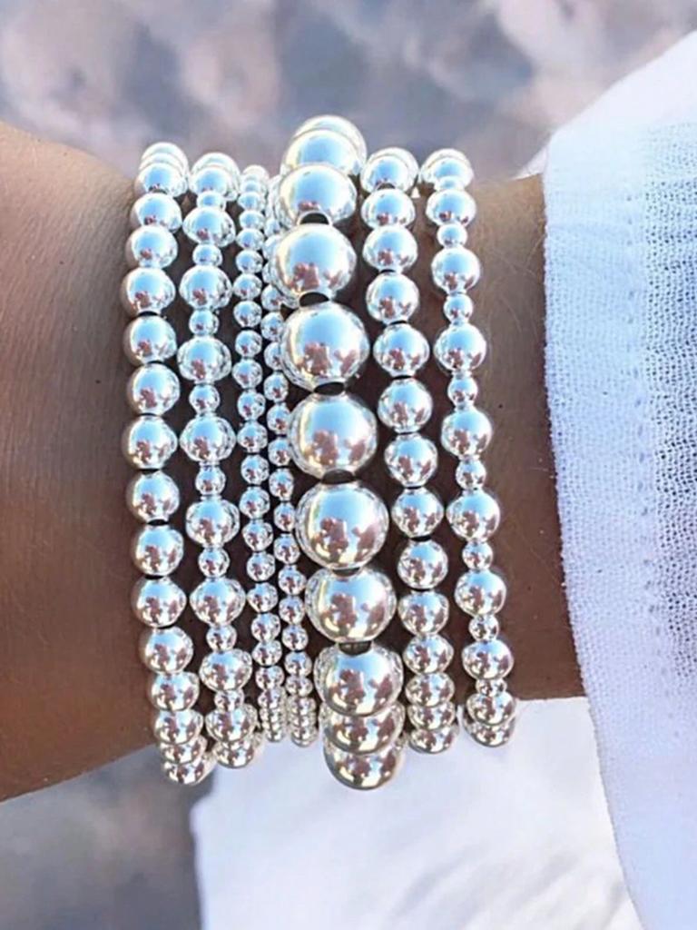 Set di 7 Braccialetti Minimalisti Vintage con Perline per Donna Moda Eleganti Braccialetti Fatti a Mano Gioielli per Uso Quotidiano Feste Vacanze Regali