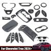 LHD ABS Carbonfiber For Chevrolet Trax 2024+ Air Condition Outlet Console Gear Panle Head Window Swtich Handle Panel Accessories
