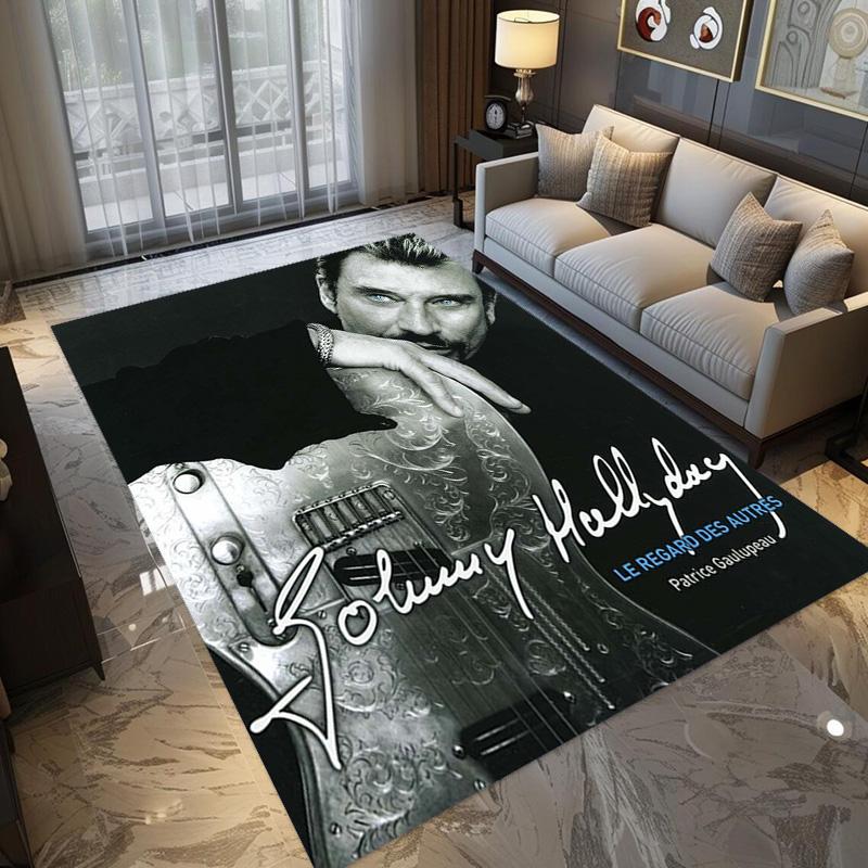 Johnny Hallyday: Life Death carpet Suitable for all seasons floor mats Dormitory decoration Protective pad Fashion