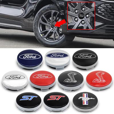 BGT9 4Pcs 54mm Auto Emblem Original Wheel Center Cover Car Badge Hubcaps For Focus MK2 Fiesta Mondeo Shelby Kuga Ecosport Falcon