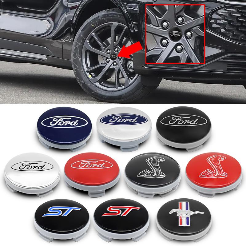 54mm 4ks Kovový emblém krytka středového krytu kola auta pro Ford Focus 2 Mk3 F150 Mondeo C-Max Fusion Ranger Escort Explorer Kuga