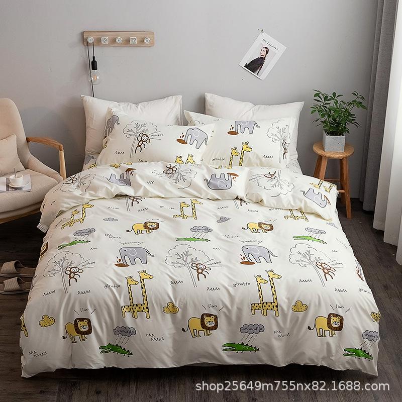 Thickened three piece and four piece bedding sets