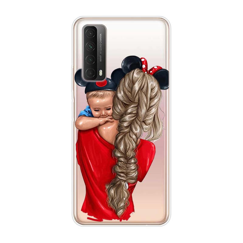 Family Mom Baby Dad For Huawei Y9S Y6S Y8S Y9A Y7A Y8P Y7P Y5P Y6P Y7 Y6 Y5 Pro Prime 2020 2019 Soft Phone Case