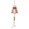 Wooden Christmas Tree Bell Hanging Ornament for Festive Holiday Decoration