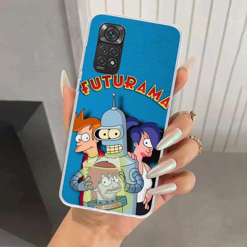 Cartoon F-Futuramas Phone Case for Xiaomi Redmi Note 14 13 12S 12 11S 11 Pro Plus 11T 11E 10S 9 9S Soft Funda Print Shell Note 1