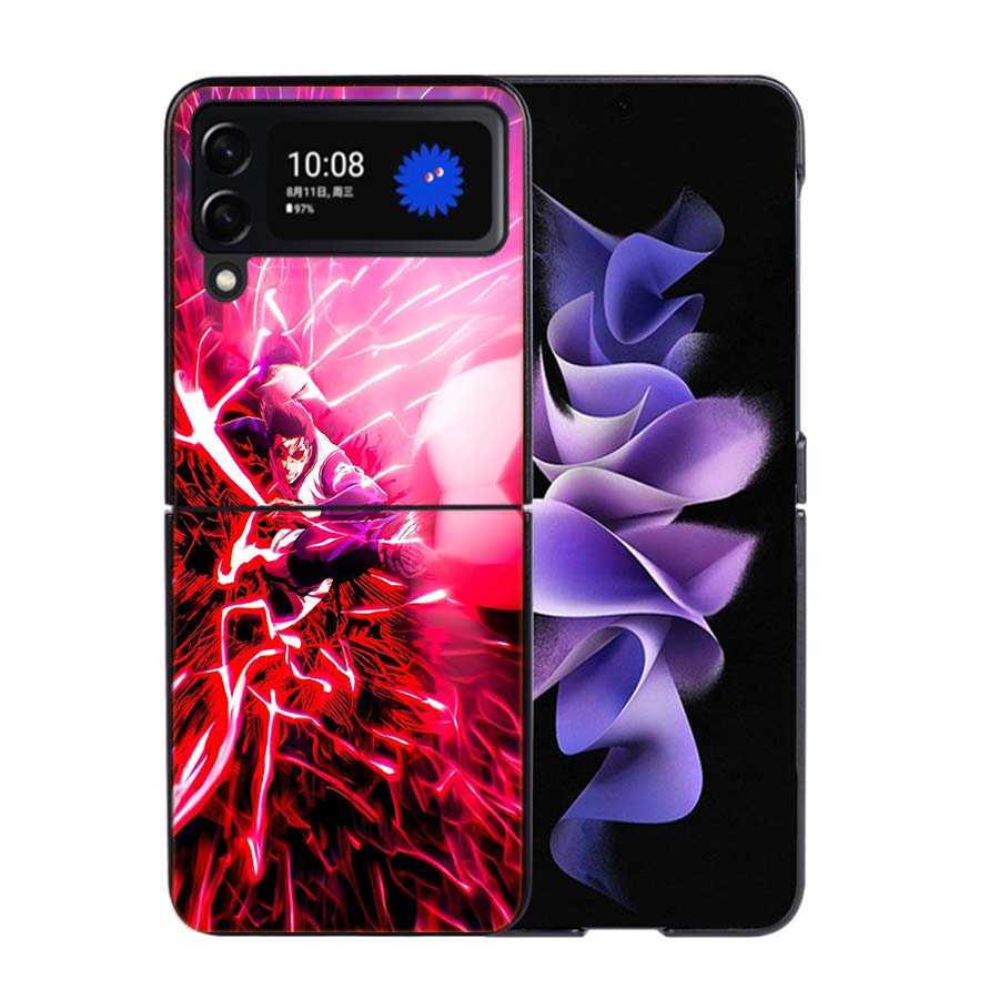 Blue Lock Anime Phone Case For Samsung Z Flip 7 6 5G Galaxy Z Flip4 Z Flip5 Z Flip3 Coque Black Hard PC Shell Protective Cover