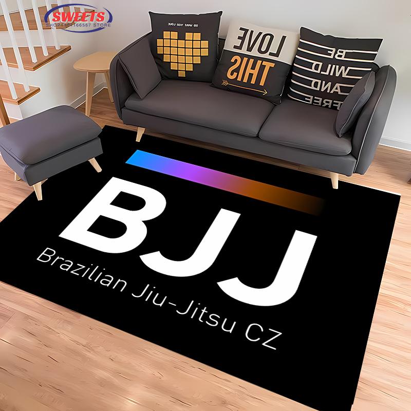 Jiu-Jitsu Warrior Japanese Bjj Gi & Black Belt Mma Rug,Carpet for Living Room Bedroom Sofa Doormat Decor Non-slip Floor Mat Gift