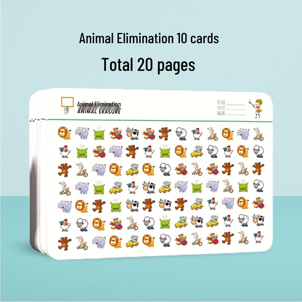 Children's Attention Training Scratch-off Cards: Numbers & Chinese Characters - Educational Patience Tools
