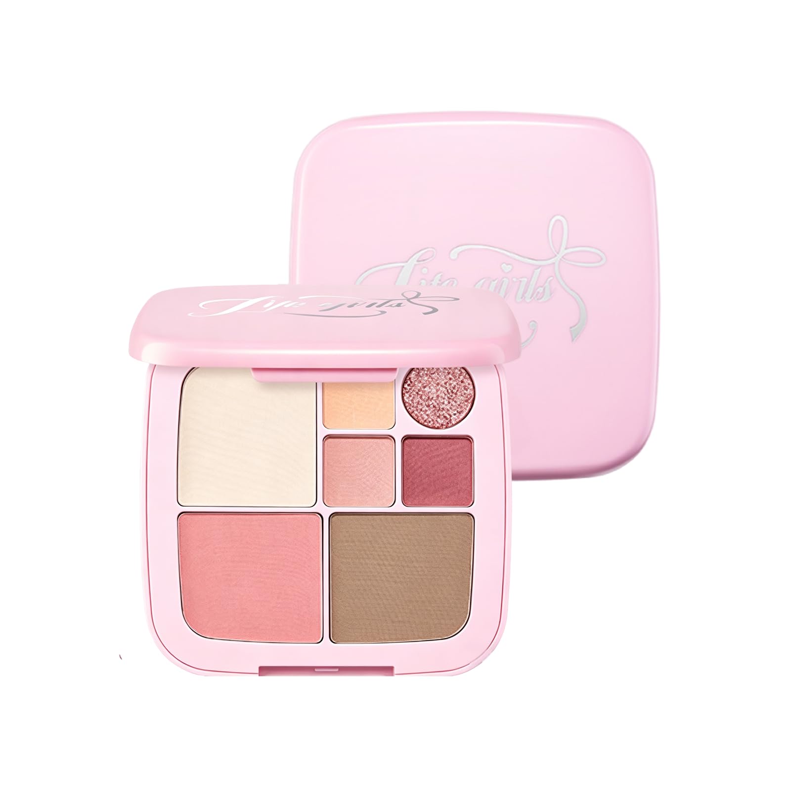 face palette with 7 and makeup highly and Includes a portable Perfect for beginners and makes a great Pink and brown All-in-one colors highlighter,