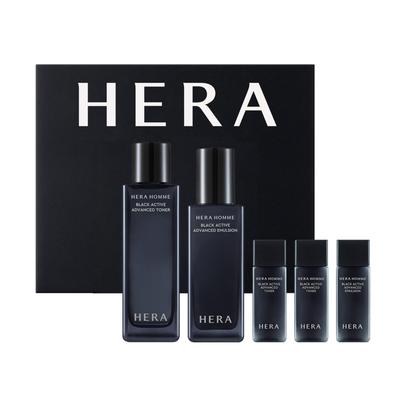 Homme Black Active 2-Step Skincare Set (Skin Toner + Emulsion)