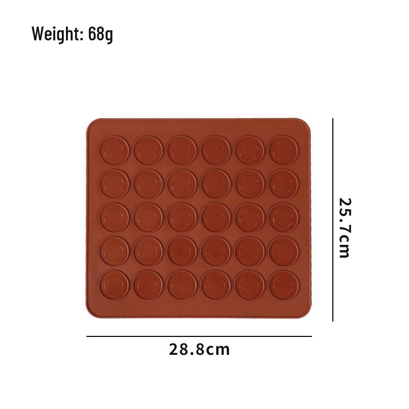 Food Grade Silicone Macaron Baking Mat - 30 Round Holes, High Temperature Resistant