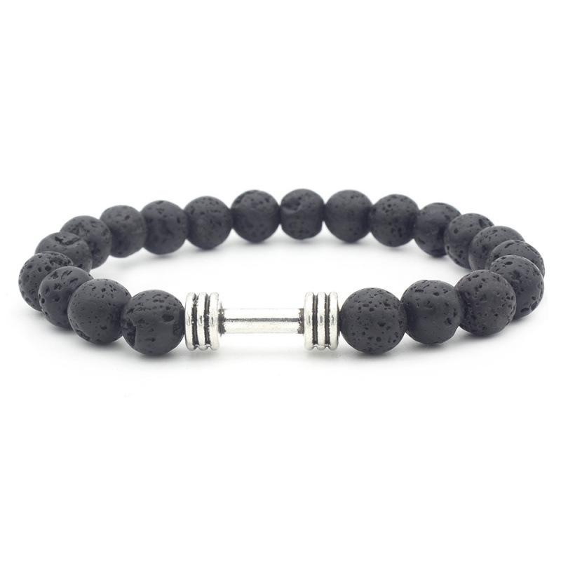 Volcanic Rock 8MM Lava Dumbbell Bracelet for Essential Oils