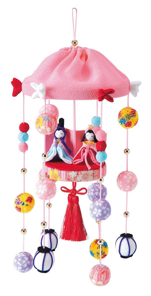 Panami Crepe Craft Kit Festival Lucky Umbrella Hanging Pink Doll's HM-13