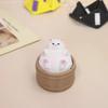 Kawaii Fat White Cat Bathtub Fidget Toy 3D Printed Stress Relief Fidget Toy Funny Desktop Decor Decompression Gift