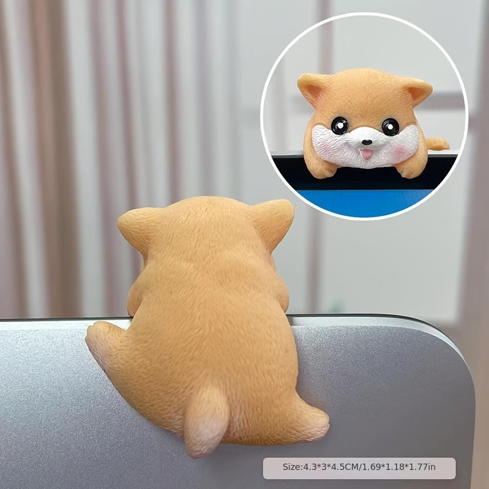 1pc 3D Cartoon Animal Figurine, Resin Desk and Dashboard Decor, Cute Miniature Office Ornament Collection, Non-Electric Desk Accessory