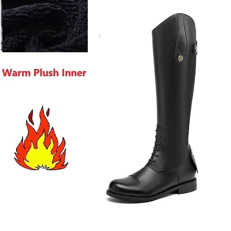 

2025 Конные сапоги Кожаные Конные принадлежности Высокие сапоги Снаряжение для верховой езды Нескользящая Ультра Обувь Устойчивая Обувь для всадника 39