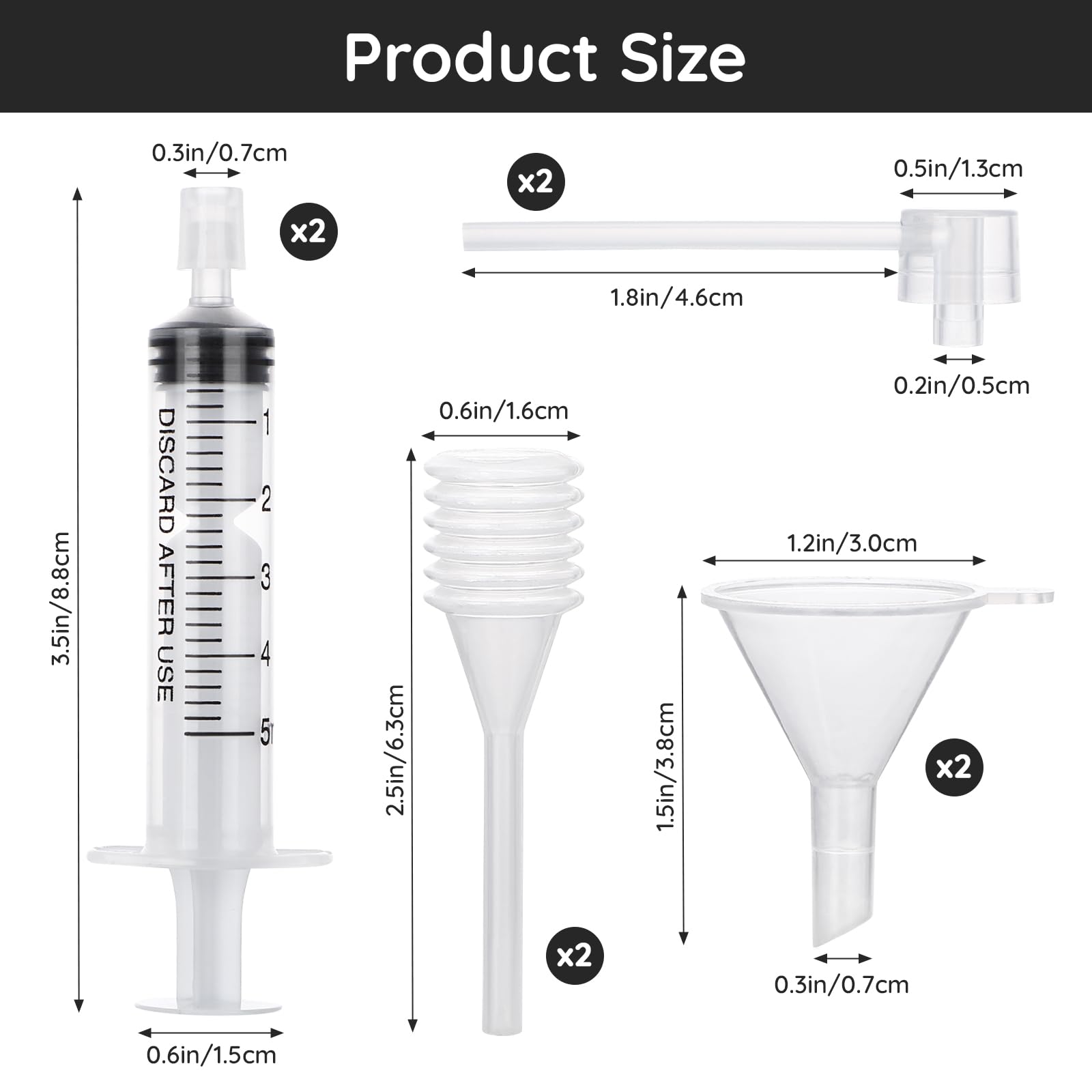 5ml perfume replenishment tool set, 8-piece plastic transparent perfume dispenser transfer tool set, perfume funnel cosmetic dis Plastic