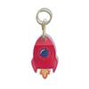 Creative -Shaped Leather Access Card Holder Keychain for ID Badges and Keys