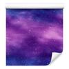 Watercolor Galaxy Wallpaper In Violet, Blue and Lavender 50x1000