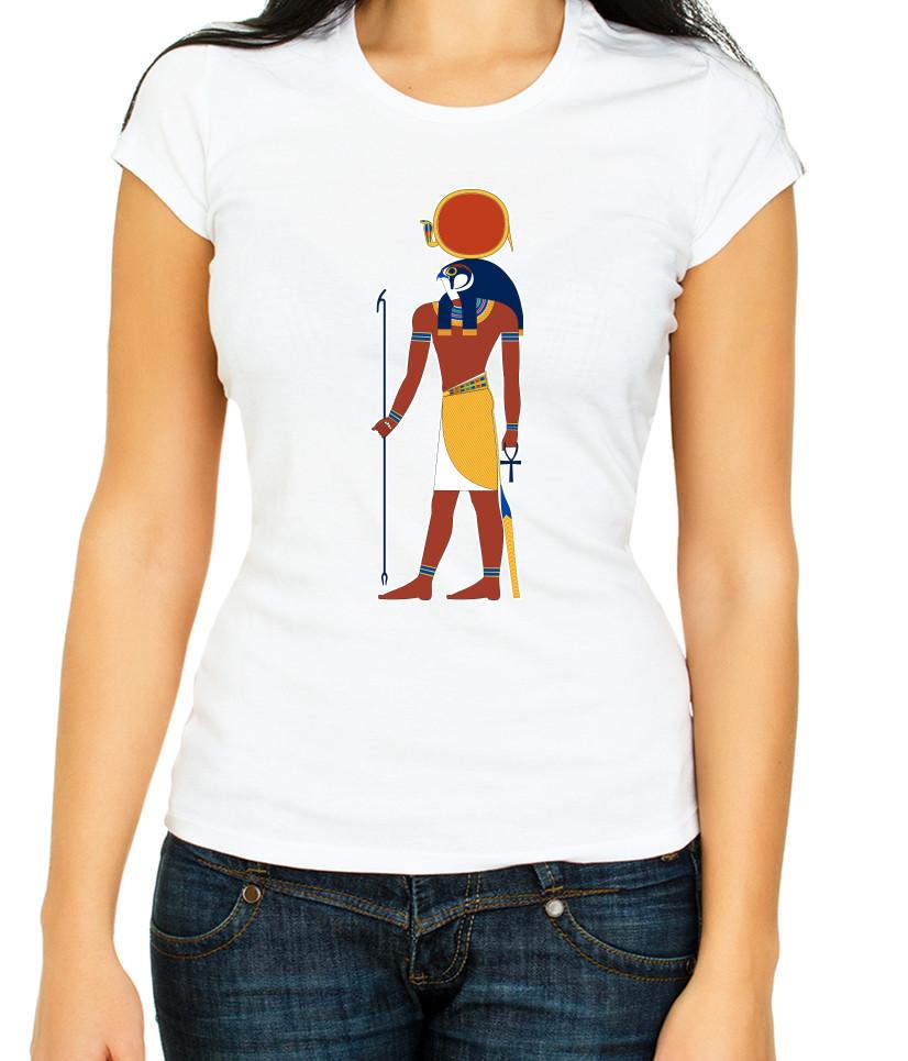 

Египетский бог Ра, Солнце Древний Египет, Женская футболка с рукавом 3/4 G052 XL