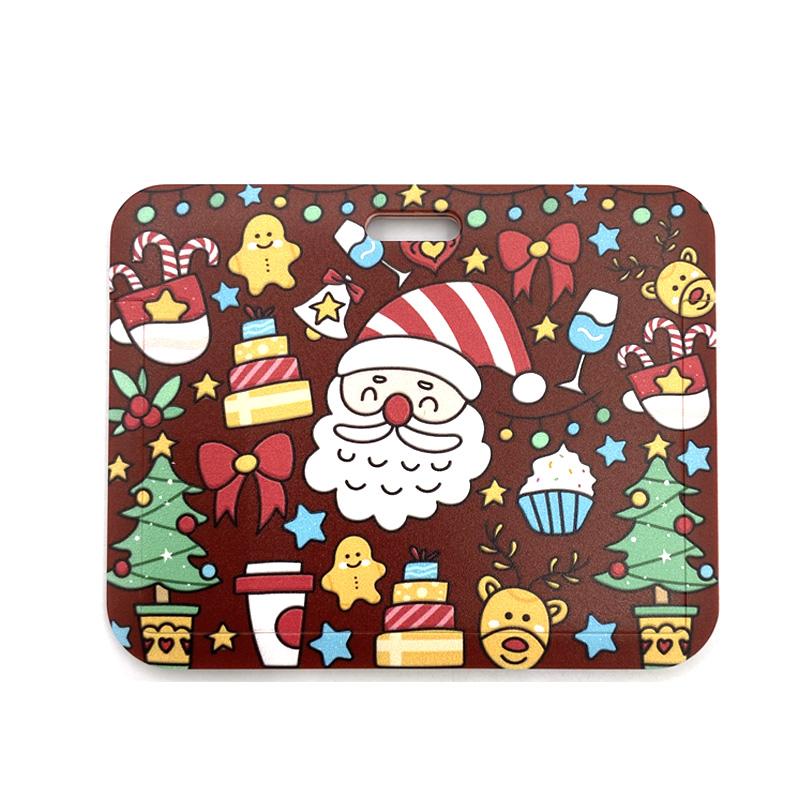 Christmas Art Cartoon Anime Fashion Lanyards Bus ID Name Work Card Holder Accessories Decorations Kids Gifts