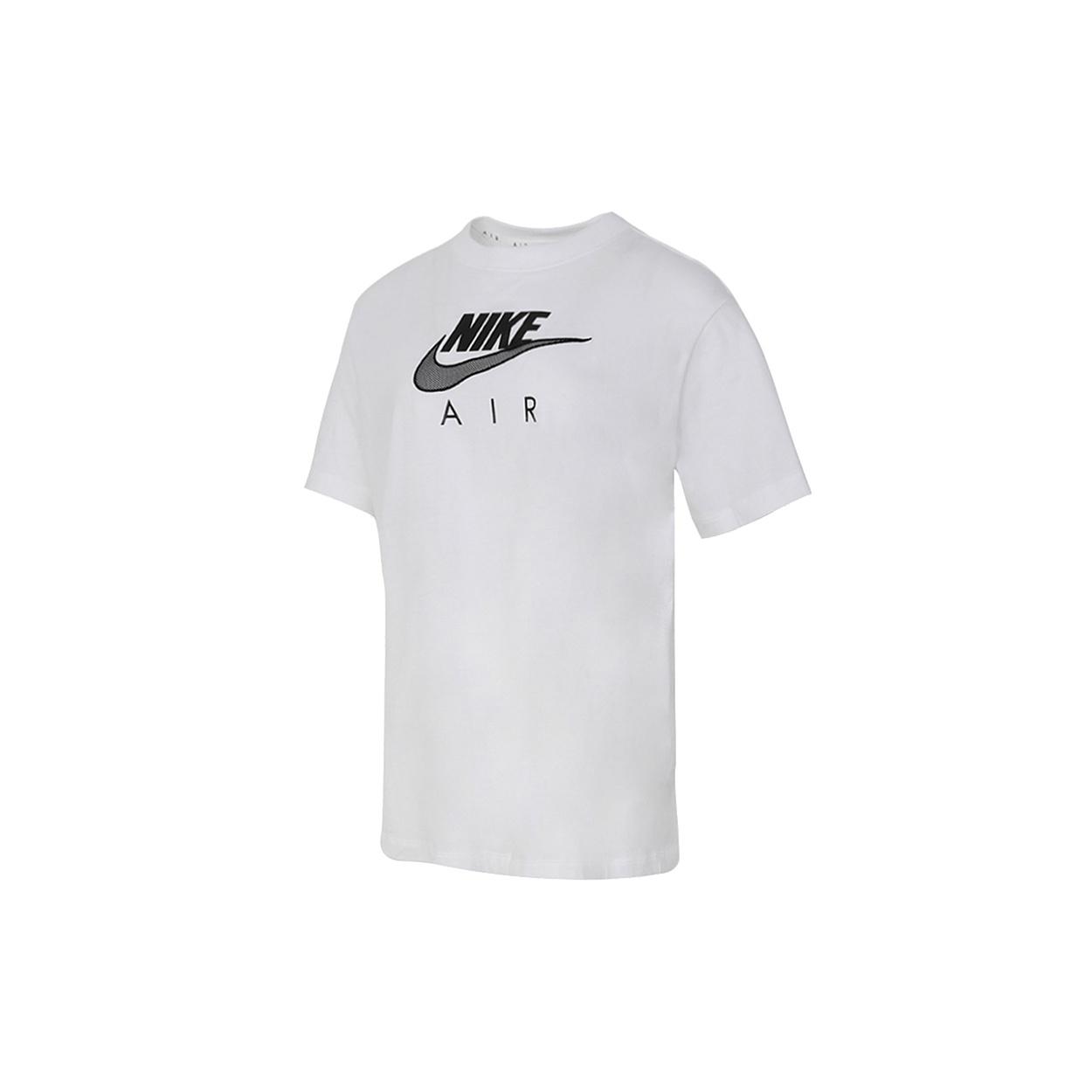 (WMNS) Nike Air Logo Casual Sports Short Sleeve White T-Shirt Women s CZ8615-100 L