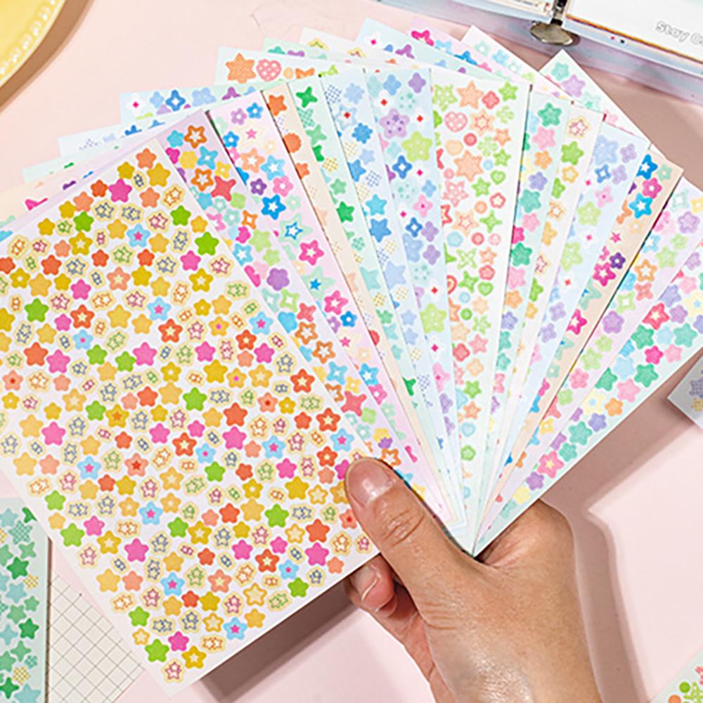 6 Blatt Kawaii Stern Convenience Store Serie Stanzaufkleber DIY Scrapbooking Dekoration Album Tagebuch Ästhetik Schreibwaren