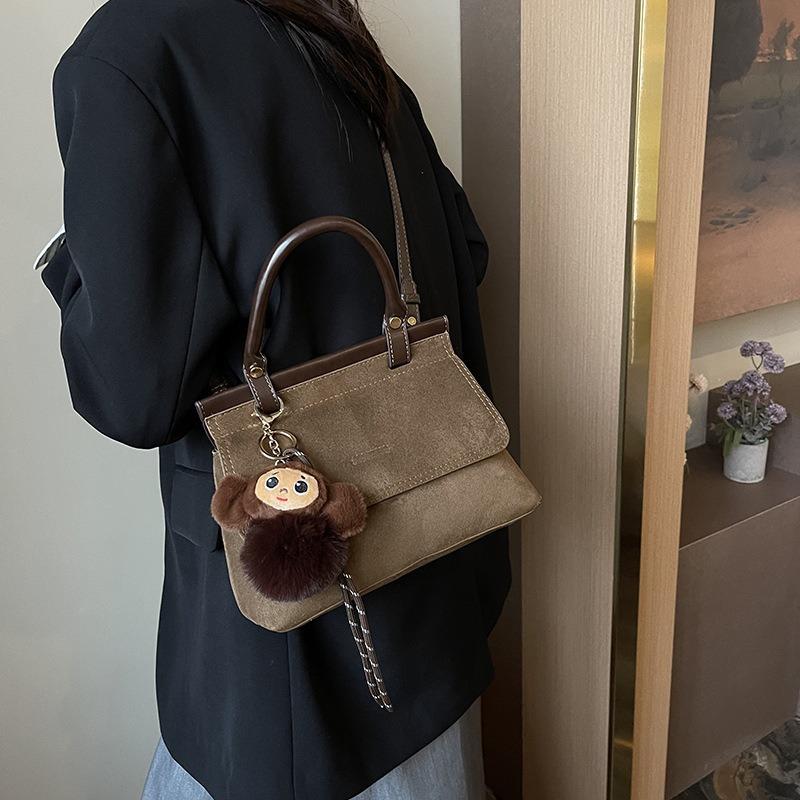 Fashion retro matte pu women's daily commuting tote bag new foreign style versatile shoulder messenger bag