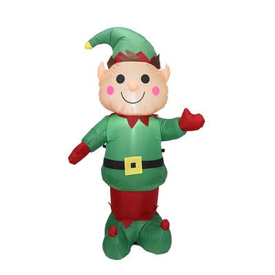 Weihnachts-Aufblasfiguren Außendekorationen Elf 1,5 m Eingebaute LED-Lichter und Luftgebläse Aufblasen