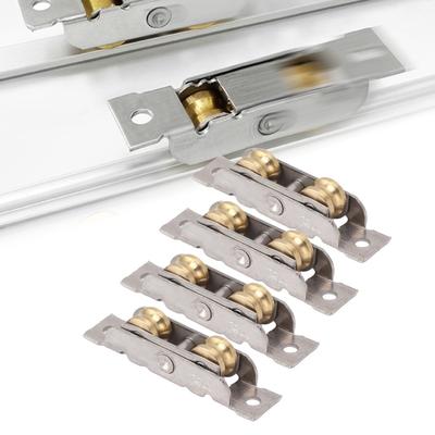 4KS Dvojitá kolečka Váleček pro posuvné dveře Tandemová kolečka Nerezová ocel Sestava válečků pro posuvné terasové dveře Se šrouby