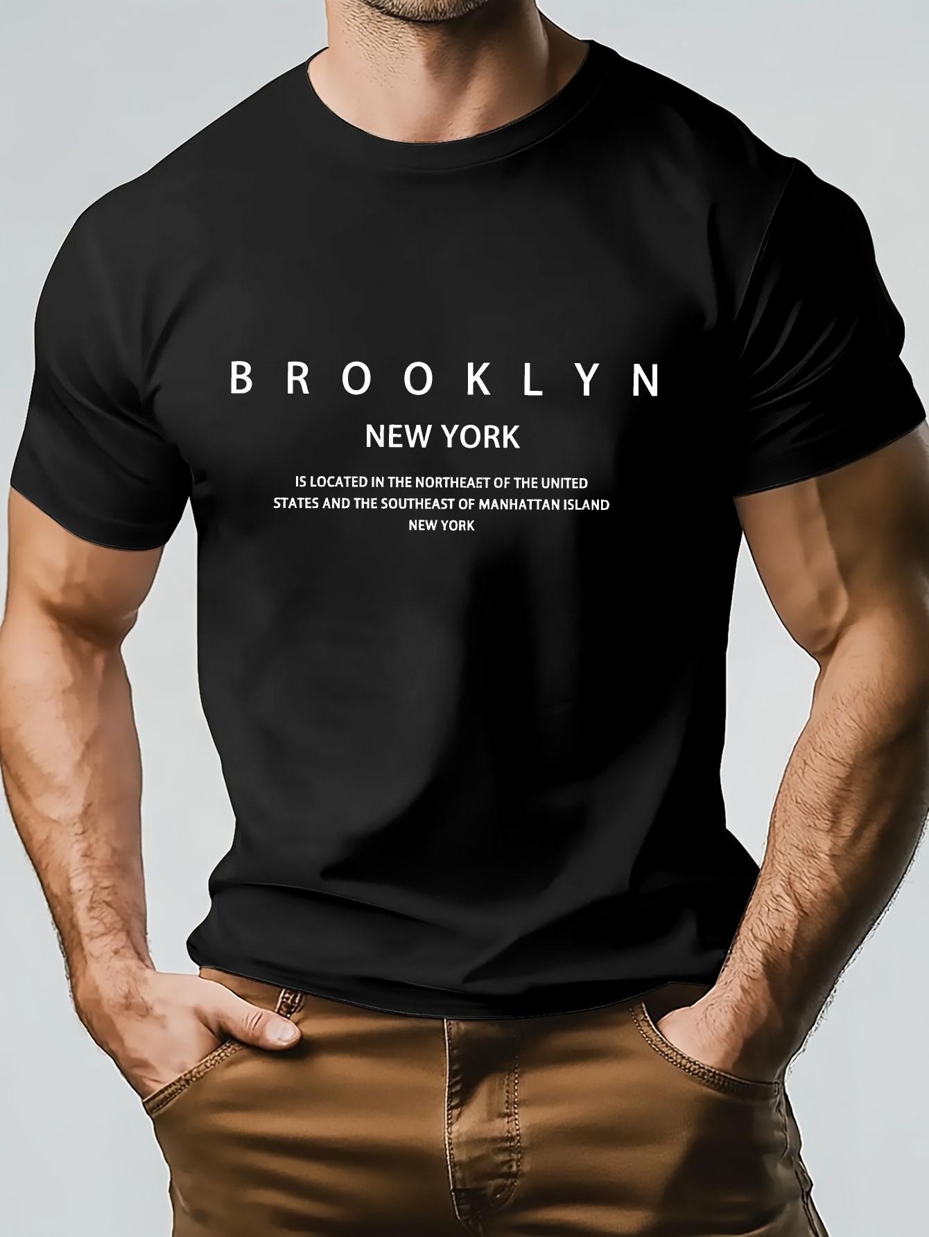 63023 Cotton Blend T-shirt - Black Brooklyn New York Graphic Print XXL