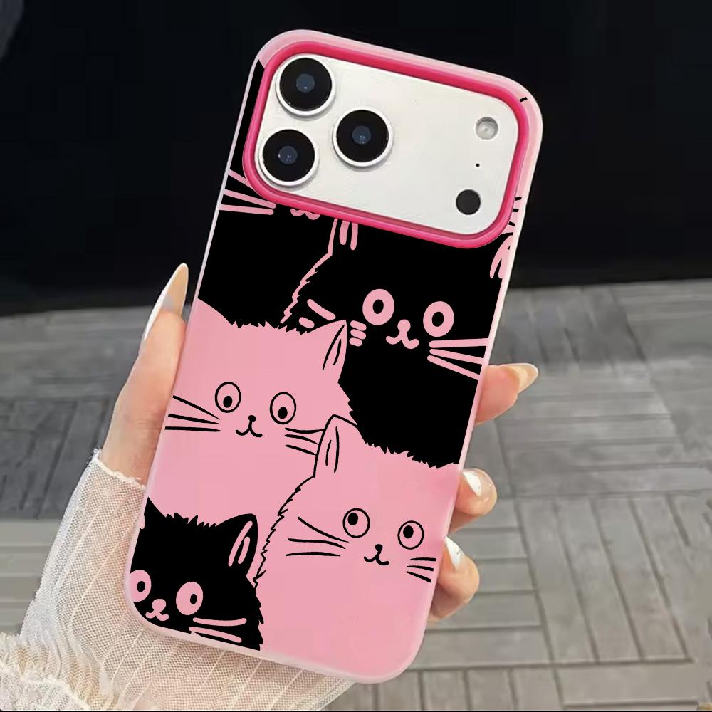 INS Couple Black White Cat Candy Color Phone Case For Xiaomi 14T 15T Pro Xiaomi 17 pro max Xiaomi Mi 11 Lite 5G Shockproof Funda