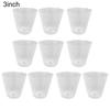 Plastic 10Pcs/Set Sturdy Transparent Plant Grow Cup Practical Drainage Hole Plant Grow Pot