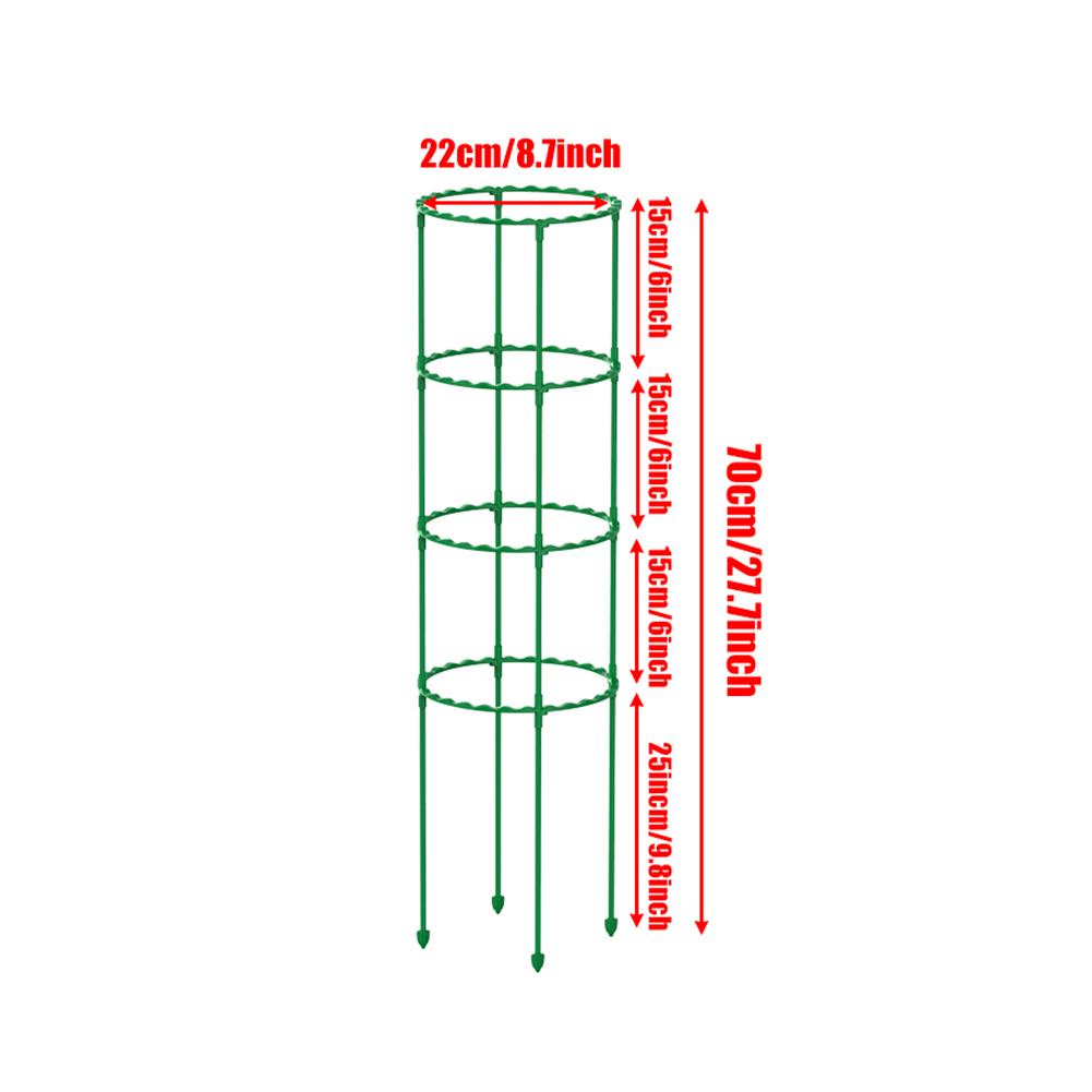 1Pc Climbing Vine Rack Plant Potted Support Frame Plastic Coated Steel Flower Vegetables Decorative Plant Trellis Bracket Tools
