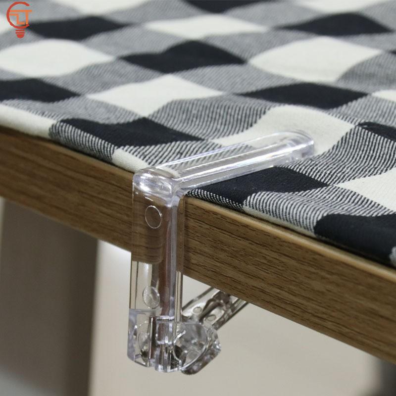 10Pcs Transparent Plastic Tablecloth Clips Non-slip Securing Holder Decorative Leaf Tablecloth Clamp Holder Table Cover Clamps