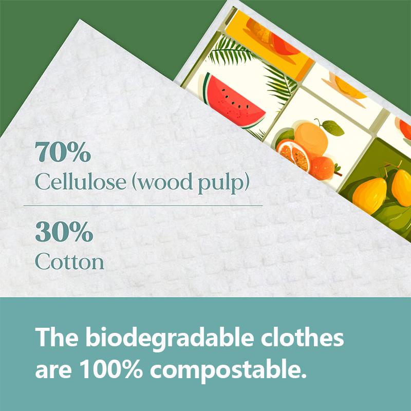 Cleaning Cloth Reusable Kitchen Dish Towels Eco-friendly Microfiber Orange Fruits Print Dishcloths Lint Free Washable Duster Rags Tea Towels 9*7inch