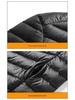 Men's Lightweight Solid Color Down Jacket - Warm, Short, Casual, Versatile for Autumn/Winter.
